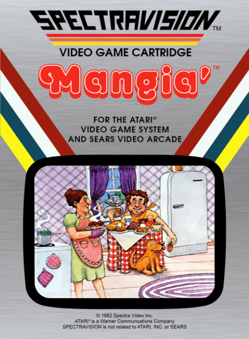 Mangia box art for Atari 2600